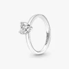 Sparkling Heart Solitaire Ring aus Sterlingsilber