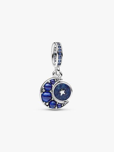 Sparkling Moon Spinning Dangle Charm – Sterlingsilber Sparkling Moon Spinning Dangle Charm – Sterlingsilber