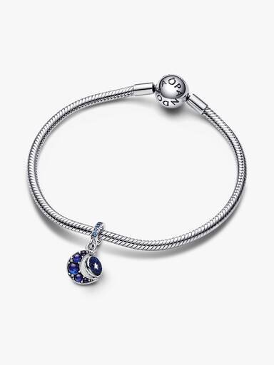 Sparkling Moon Spinning Dangle Charm – Sterlingsilber Sparkling Moon Spinning Dangle Charm – Sterlingsilber
