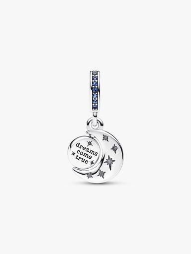 Sparkling Moon Spinning Dangle Charm – Sterlingsilber Sparkling Moon Spinning Dangle Charm – Sterlingsilber