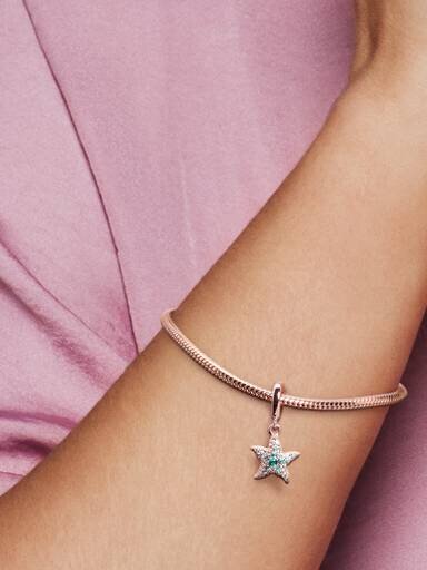 Sparkling Starfish Dangle Charm – 14 Karat Roségold-Beschichtung Sparkling Starfish Dangle Charm – 14 Karat Roségold-Beschichtung