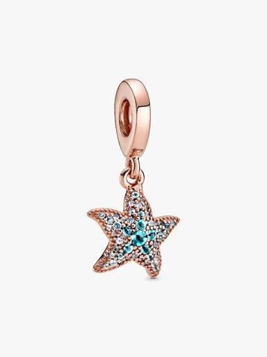 Sparkling Starfish Dangle Charm – 14 Karat Roségold-Beschichtung Sparkling Starfish Dangle Charm – 14 Karat Roségold-Beschichtung