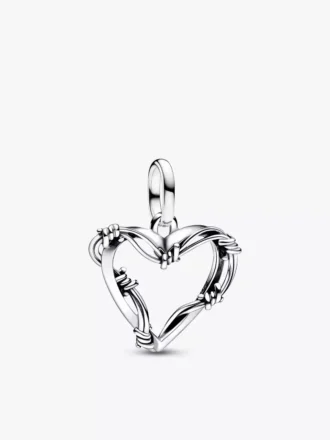 Draht-Herz-Charm aus Sterlingsilber