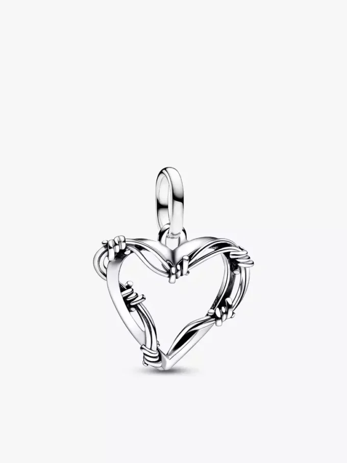 Draht-Herz-Charm aus Sterlingsilber Draht-Herz-Charm aus Sterlingsilber