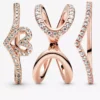 Stacking-Ring-Set „Lots of Love and Sparkle“, 3er-Set