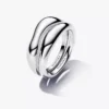 Stacking-Ringe in organischer Form aus Sterlingsilber Stacking-Ringe in organischer Form aus Sterlingsilber