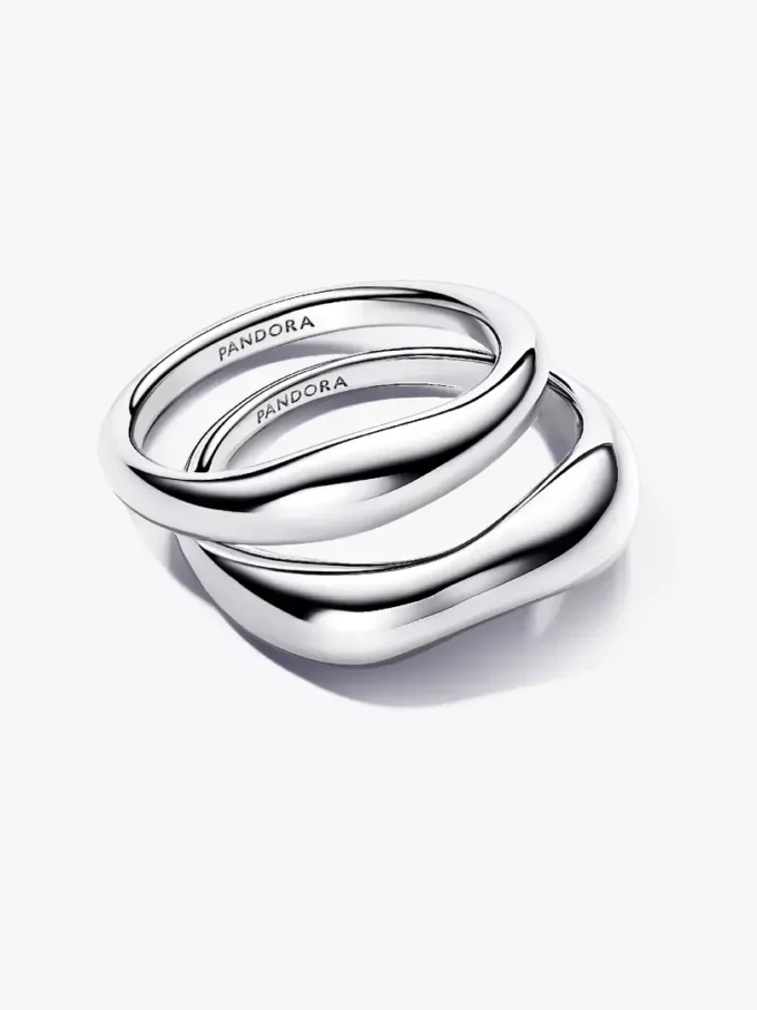 Stacking-Ringe in organischer Form aus Sterlingsilber Stacking-Ringe in organischer Form aus Sterlingsilber