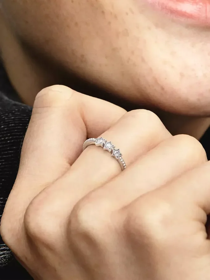 Sterling-Silber-Ring „Celestial Stars“