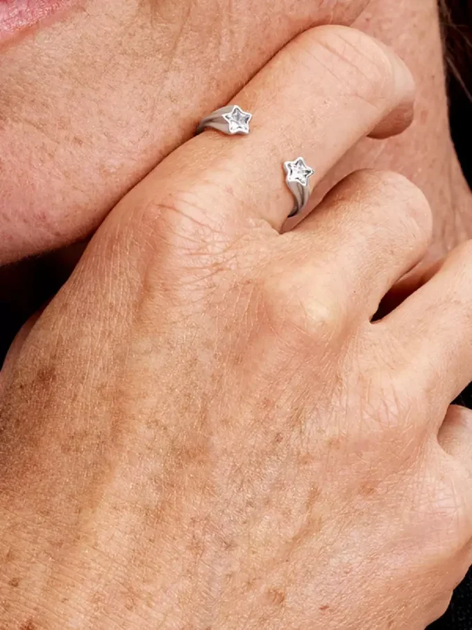 Sterling-Silber-Ring mit Sternschnuppen-Motiv Sterling-Silber-Ring mit Sternschnuppen-Motiv