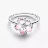 Sterlingsilber-Ring mit Kirschblütenmotiv