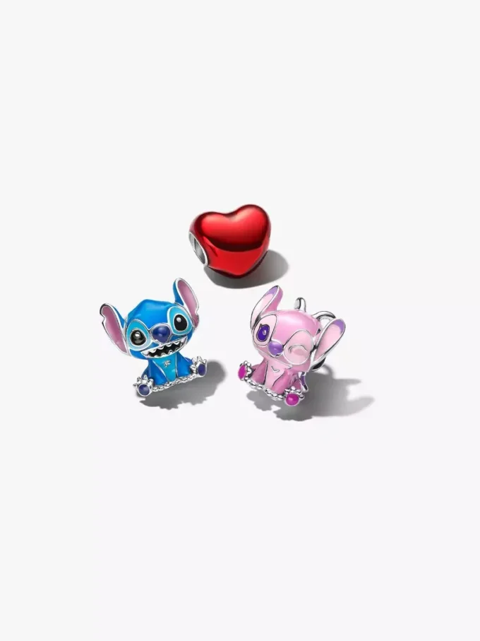 Stitch-Valentinstag-Charm-Geschenkset aus Sterlingsilber Stitch-Valentinstag-Charm-Geschenkset aus Sterlingsilber