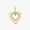 Strahlender Herz-Dangle Charm aus Sterlingsilber, 14-karätig vergoldet Strahlender Herz-Dangle Charm aus Sterlingsilber, 14-karätig vergoldet