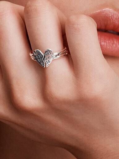 Stranger Things Friends Don’t Lie Teilbarer Ring – Sterlingsilber Stranger Things Friends Don’t Lie Teilbarer Ring – Sterlingsilber