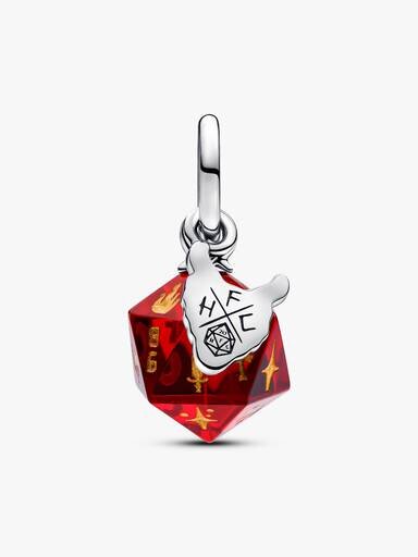 Stranger Things Hellfire Club Würfel-Dangle Charm – Sterlingsilber Stranger Things Hellfire Club Würfel-Dangle Charm – Sterlingsilber