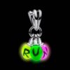 Stranger Things Im Dunkeln Leuchtender „Run“-Dangle Charm – Sterlingsilber Stranger Things Im Dunkeln Leuchtender „Run“-Dangle Charm – Sterlingsilber