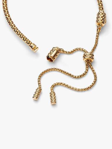 Studded Chain Slider Armband – 14 Karat vergoldet Studded Chain Slider Armband – 14 Karat vergoldet