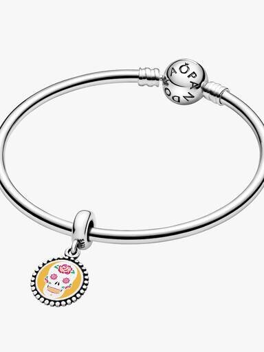 Sugar Skull Dangle Charm – Sterlingsilber Sugar Skull Dangle Charm – Sterlingsilber
