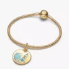 Surf-Dangle Charm mit rundem Anhänger, 14-karätig vergoldet Surf-Dangle Charm mit rundem Anhänger, 14-karätig vergoldet