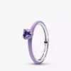 Lila Chakra-Herzring aus Sterlingsilber Lila Chakra-Herzring aus Sterlingsilber