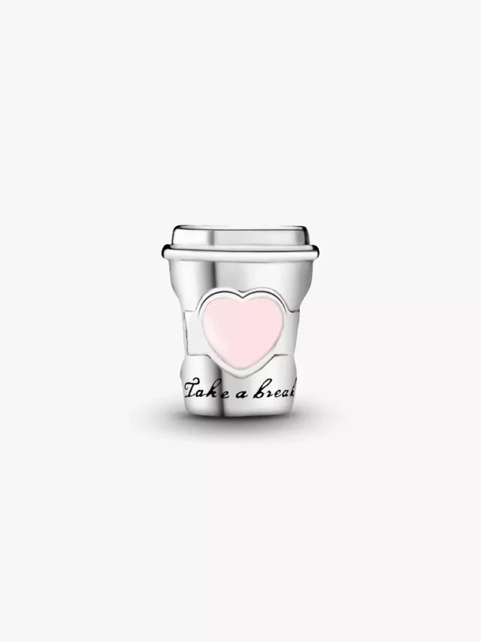 Take a Break-Kaffeetassen-Charm aus Sterlingsilber Take a Break-Kaffeetassen-Charm aus Sterlingsilber