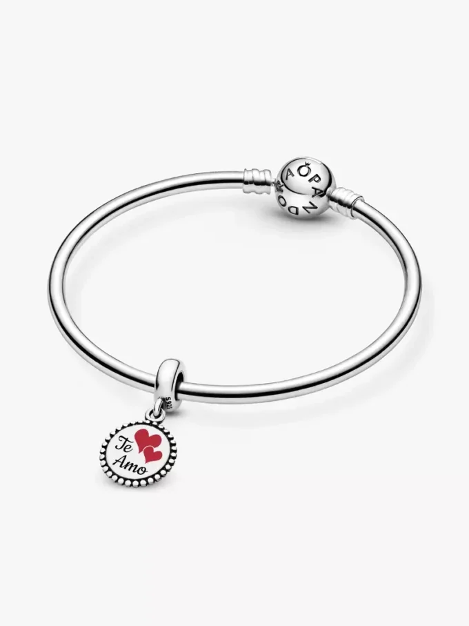 „Te amo“-Dangle Charm aus Sterlingsilber „Te amo“-Dangle Charm aus Sterlingsilber