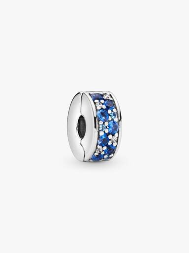 Teal-Pavé-Clip Charm – Sterlingsilber Teal-Pavé-Clip Charm – Sterlingsilber