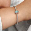 Teal-Pavé-Clip Charm – Sterlingsilber Teal-Pavé-Clip Charm – Sterlingsilber