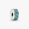 Teal-Pavé-Clip Charm – Sterlingsilber Teal-Pavé-Clip Charm – Sterlingsilber