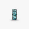Teal-Pavé-Clip Charm – Sterlingsilber Teal-Pavé-Clip Charm – Sterlingsilber