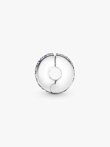 Teal-Pavé-Clip Charm – Sterlingsilber Teal-Pavé-Clip Charm – Sterlingsilber