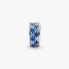 Teal-Pavé-Clip Charm – Sterlingsilber Teal-Pavé-Clip Charm – Sterlingsilber