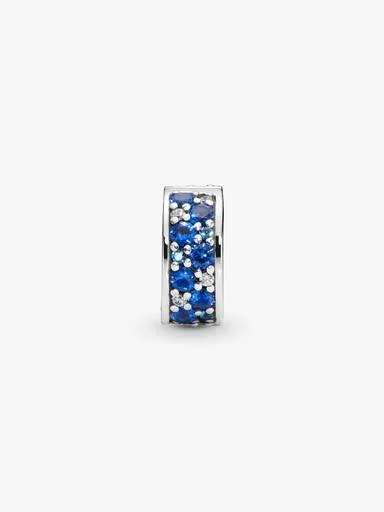 Teal-Pavé-Clip Charm – Sterlingsilber Teal-Pavé-Clip Charm – Sterlingsilber