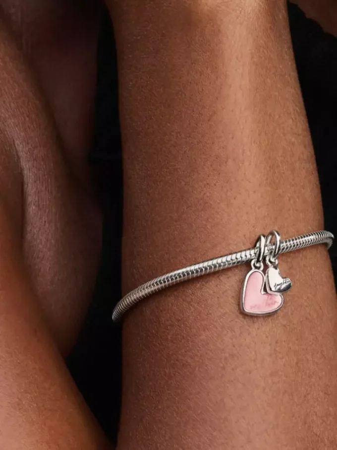 Teilbarer Mutter-&-Tochter-Dangle Charm aus Sterlingsilber Teilbarer Mutter-&-Tochter-Dangle Charm aus Sterlingsilber