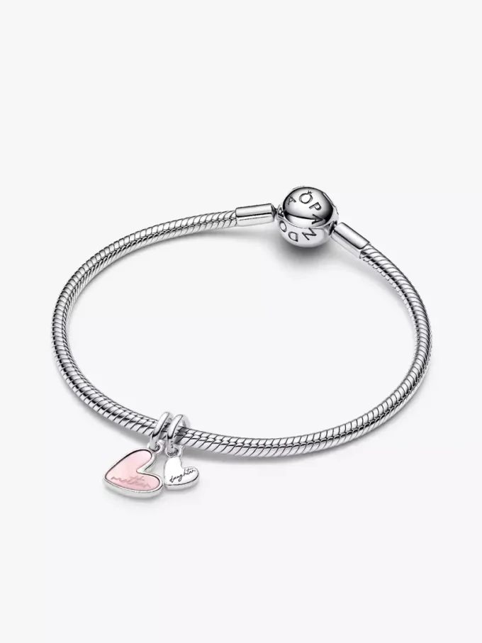 Teilbarer Mutter-&-Tochter-Dangle Charm aus Sterlingsilber Teilbarer Mutter-&-Tochter-Dangle Charm aus Sterlingsilber
