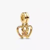 Teilbarer Puzzleteil-Herz-Dangle Charm, 14-karätig vergoldet Teilbarer Puzzleteil-Herz-Dangle Charm, 14-karätig vergoldet