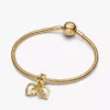 Teilbarer Puzzleteil-Herz-Dangle Charm, 14-karätig vergoldet Teilbarer Puzzleteil-Herz-Dangle Charm, 14-karätig vergoldet