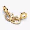 Teilbarer Puzzleteil-Herz-Dangle Charm, 14-karätig vergoldet Teilbarer Puzzleteil-Herz-Dangle Charm, 14-karätig vergoldet
