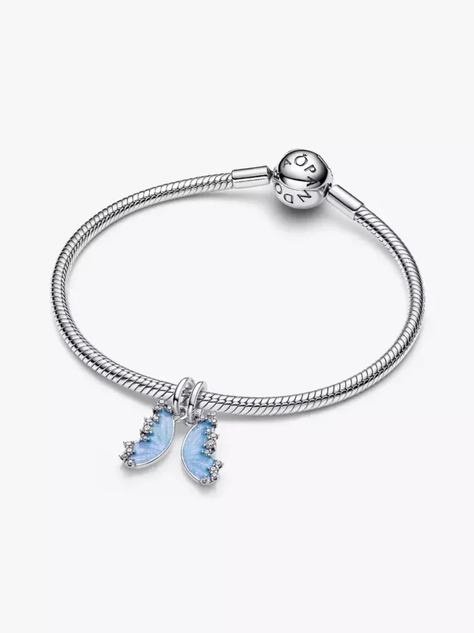 Teilbarer Schmetterlings-Dangle Charm aus Sterlingsilber Teilbarer Schmetterlings-Dangle Charm aus Sterlingsilber