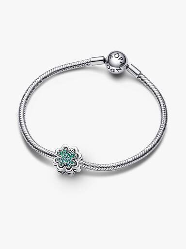 Teilbarer vierblättriger Kleeblatt-Charm – Sterlingsilber Teilbarer vierblättriger Kleeblatt-Charm – Sterlingsilber