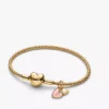 Teilbares Armband mit gravierten Charms für Mutter und Tochter, 2er-Set