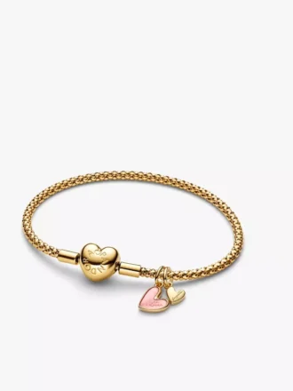 Teilbares Armband mit gravierten Charms für Mutter und Tochter, 2er-Set