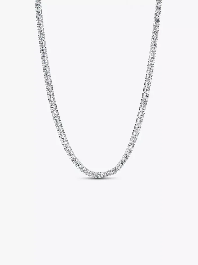 Tennis-Choker-Halskette aus Sterlingsilber Tennis-Choker-Halskette aus Sterlingsilber
