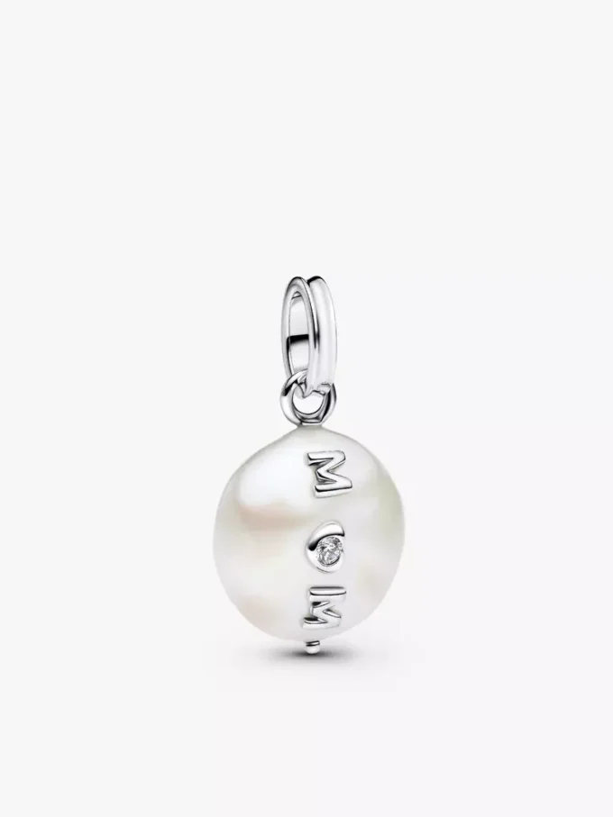 Silbernes Perlglanz-Charm-Trio, 3er-Set Silbernes Perlglanz-Charm-Trio, 3er-Set