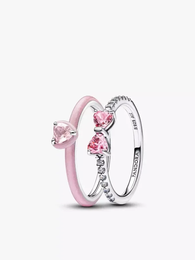 Think Pink Ring-Set, 2er-Set
