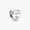 Tochter-Herz-Charm aus Sterlingsilber Tochter-Herz-Charm aus Sterlingsilber