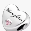 Tochter-Herz-Charm aus Sterlingsilber Tochter-Herz-Charm aus Sterlingsilber