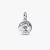 Totenkopf-Medaillon-Charm aus Sterlingsilber Totenkopf-Medaillon-Charm aus Sterlingsilber