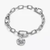 Totenkopf-Medaillon-Charm aus Sterlingsilber Totenkopf-Medaillon-Charm aus Sterlingsilber