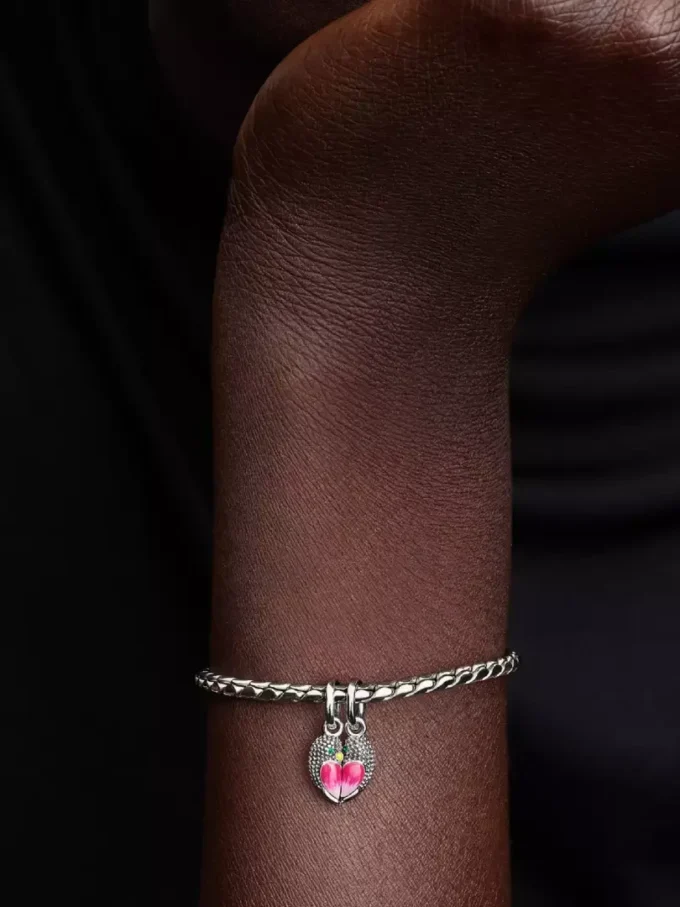 Trennbarer Dangle Charm „Love Birds“ aus Sterlingsilber Trennbarer Dangle Charm „Love Birds“ aus Sterlingsilber