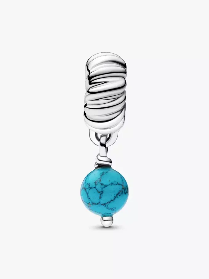 Türkisfarbener Dangle Charm aus Sterlingsilber Türkisfarbener Dangle Charm aus Sterlingsilber